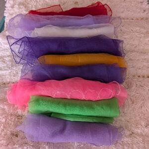 Vintage Chiffon  Bundle Of 9 Scarf From 1960